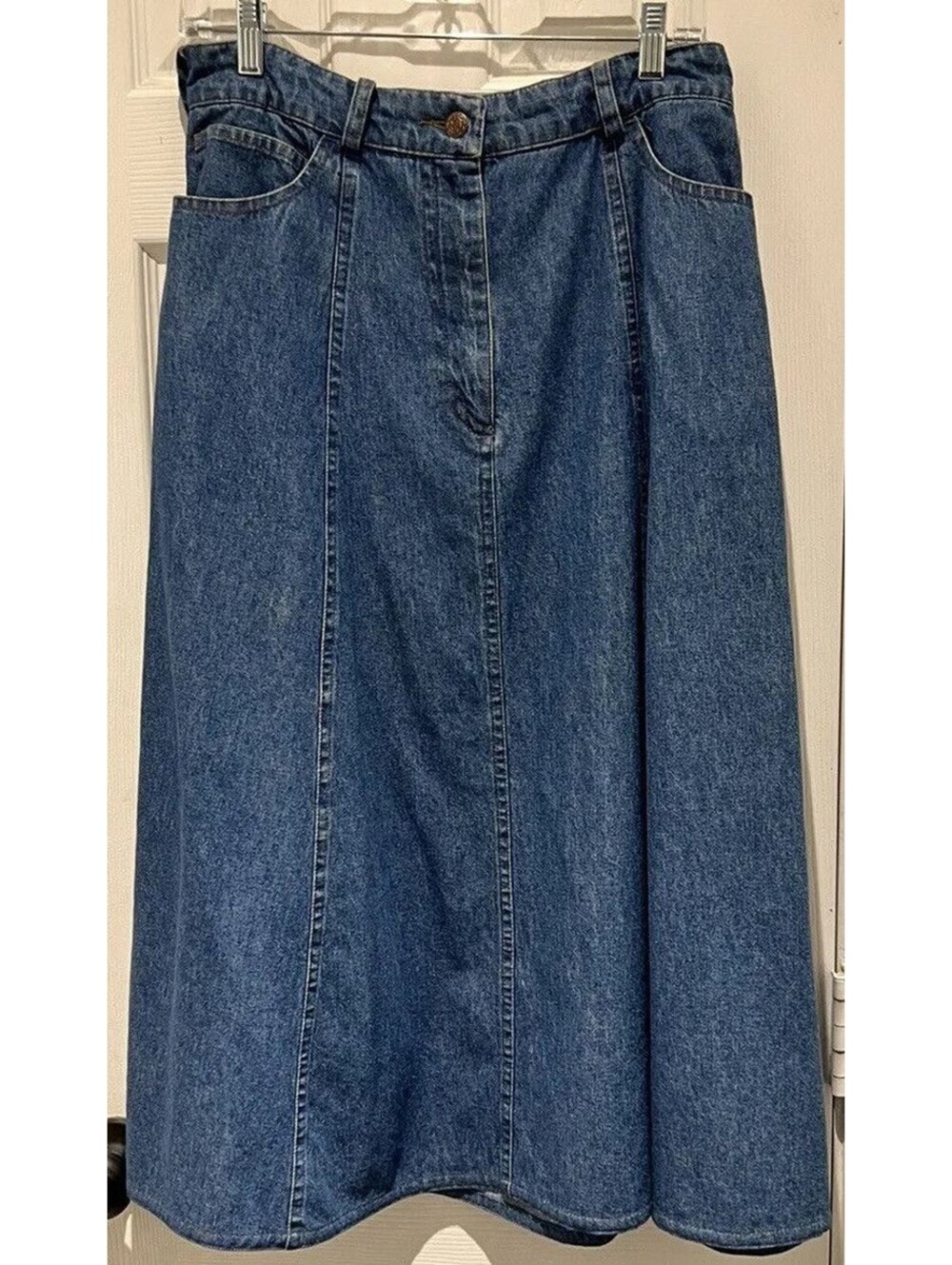 Hairston Roberson Ropa Blue Denim Skirt With Pockets Size 14
